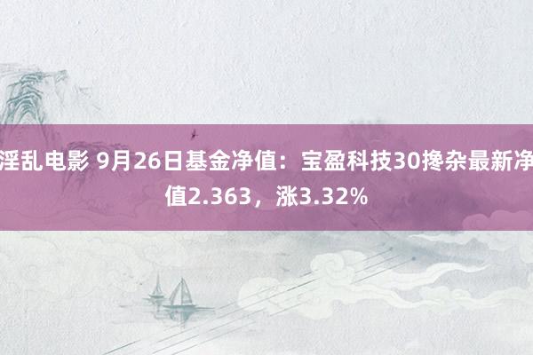 淫乱电影 9月26日基金净值：宝盈科技30搀杂最新净值2.363，涨3.32%