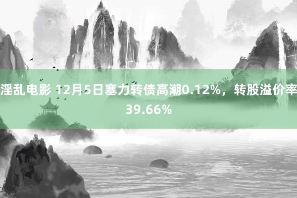 淫乱电影 12月5日塞力转债高潮0.12%，转股溢价率39.66%