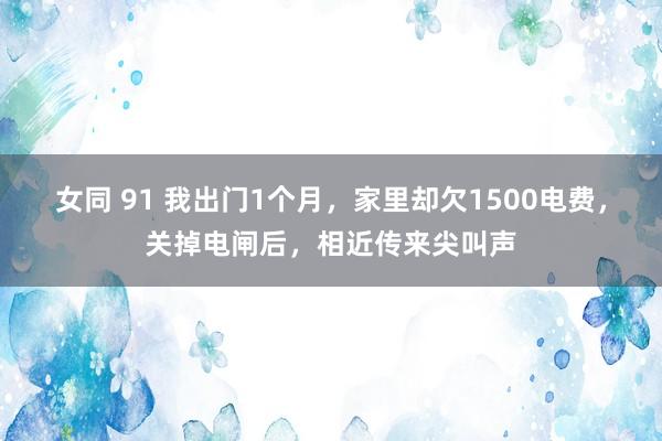 女同 91 我出门1个月，家里却欠1500电费，关掉电闸后，相近传来尖叫声