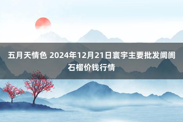 五月天情色 2024年12月21日寰宇主要批发阛阓石榴价钱行情